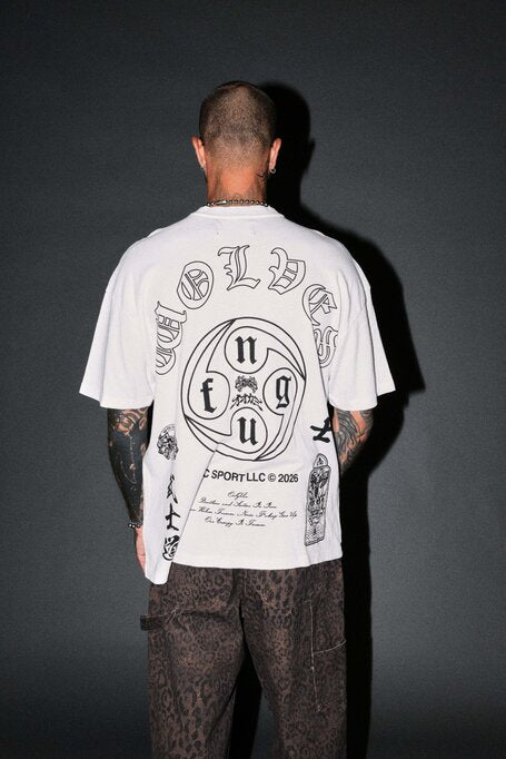 Kazoku Okami Premium Oversized Tee in White