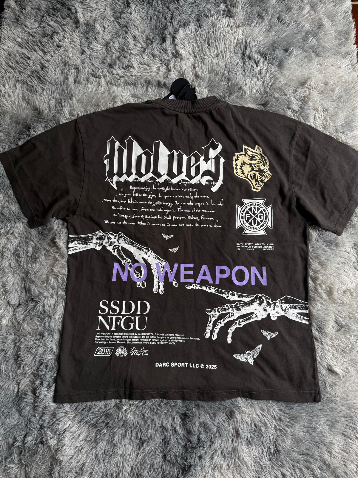 "Premium Vintage" Oversized Tee in Brown & Purple