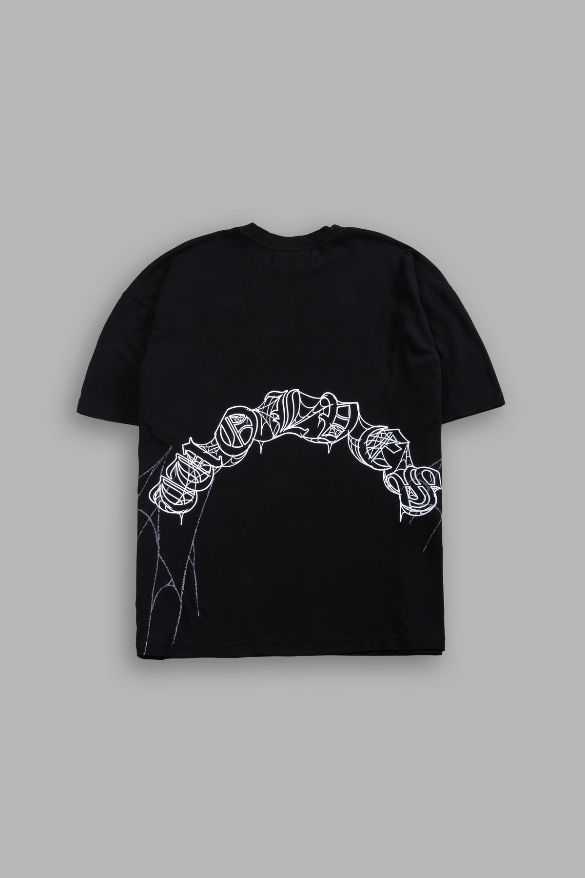 Web Of Darkness Premium Oversized Tee in Black