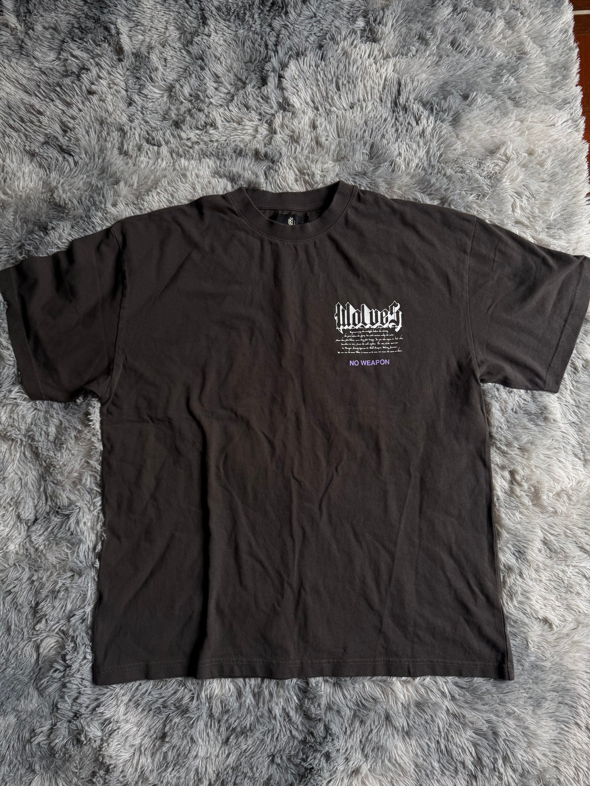 "Premium Vintage" Oversized Tee in Brown & Purple