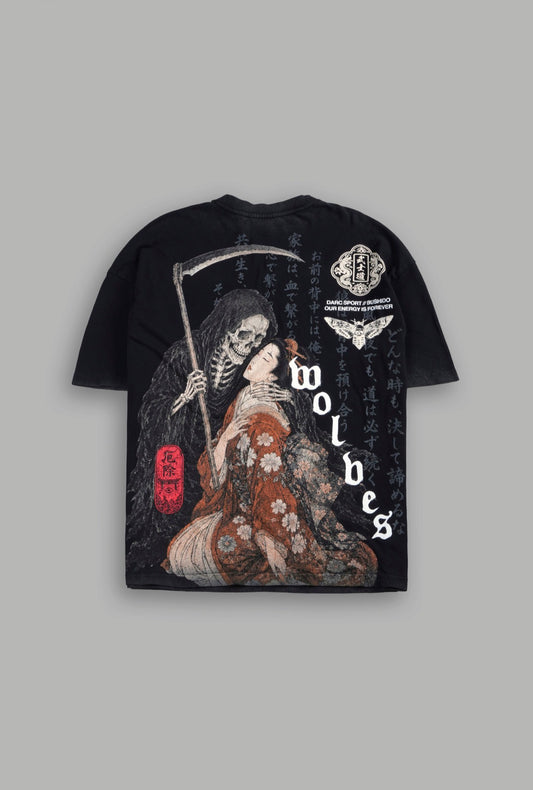 Bushido Reaper Geisha Premium Oversized Tee in Black